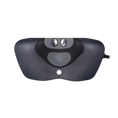Neck health massager showing front view with control buttons and sleek design for neck relief.