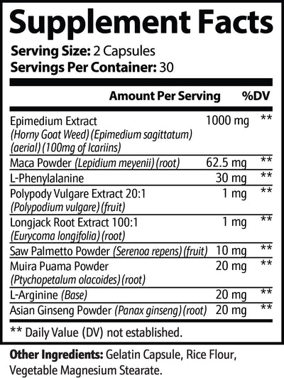 Horny Goat Weed Blend Boosts Libido, Energy, Stamina, And Hormonal Balance Herbal Vitality Support