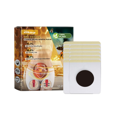 Detox Slimming Patch with bee venom, peppermint, and ginger extract for digestive health, in a 10-pack box.